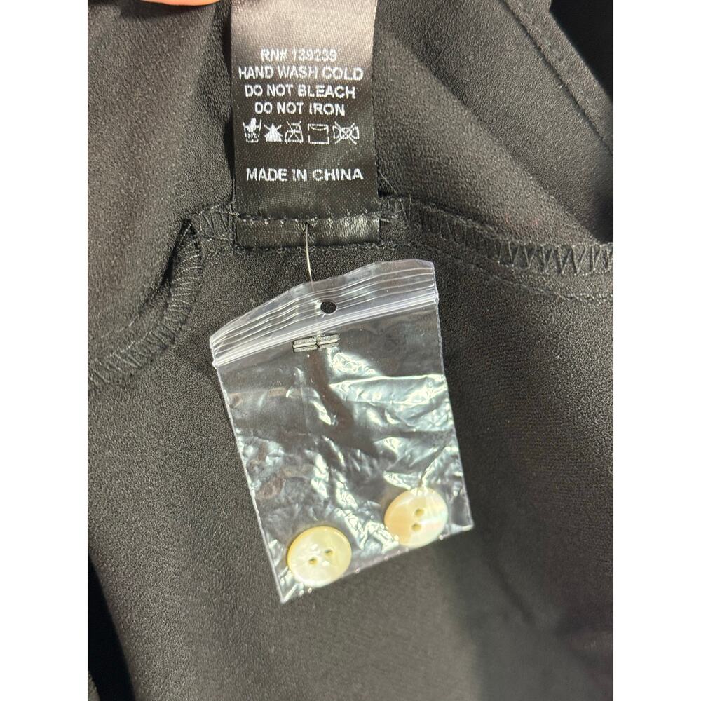 NWOT Pomander Place x Tuckernuck Black Crepe Callahan Shirt Dress Long Sleeve L - Picture 14 of 14